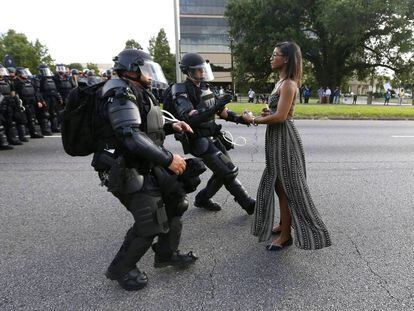 La manifestant Ieshia Evans, detinguda al juliol a Baton Rouge (Louisiana).