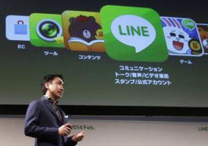 El responsable de Line, Takeshi Idezawa.