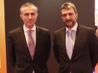 Jamal Satli Iglesias, presidente de Bluebay, junto a Ram&oacute;n Hern&aacute;ndez, su director general.  
 
 