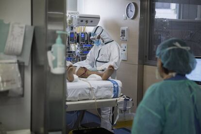 La UCI de l'Hospital Vall d'Hebron.