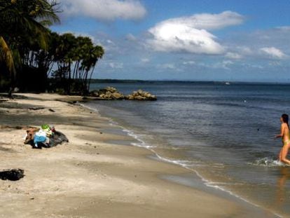 Una playa en el Caribe guatemalteco. 