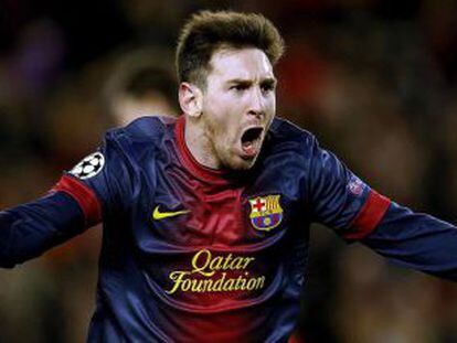 Messi celebra su segundo tanto.