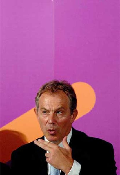 Tony Blair, durante la presentación de su programa social.