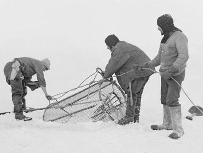 Membres de l&#039;expedici&oacute; al Pol Sur (1910-13) retratats per Levick.