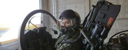 Un piloto español en uno de los Eurofighter dispuestos a intervenir ante cualquier sospecha de violación en el espacio aéreo.