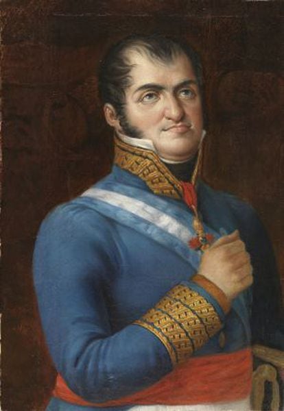 Retrato de Fernando VII procedente de un fragmento del gran lienzo, restaurado por el Museo del Prado.