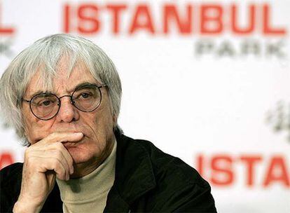 Bernie Ecclestone, en rueda de prensa