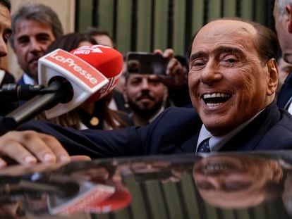 Silvio Berlusconi, el martes a la salida de la Cámara baja italiana, en Roma.