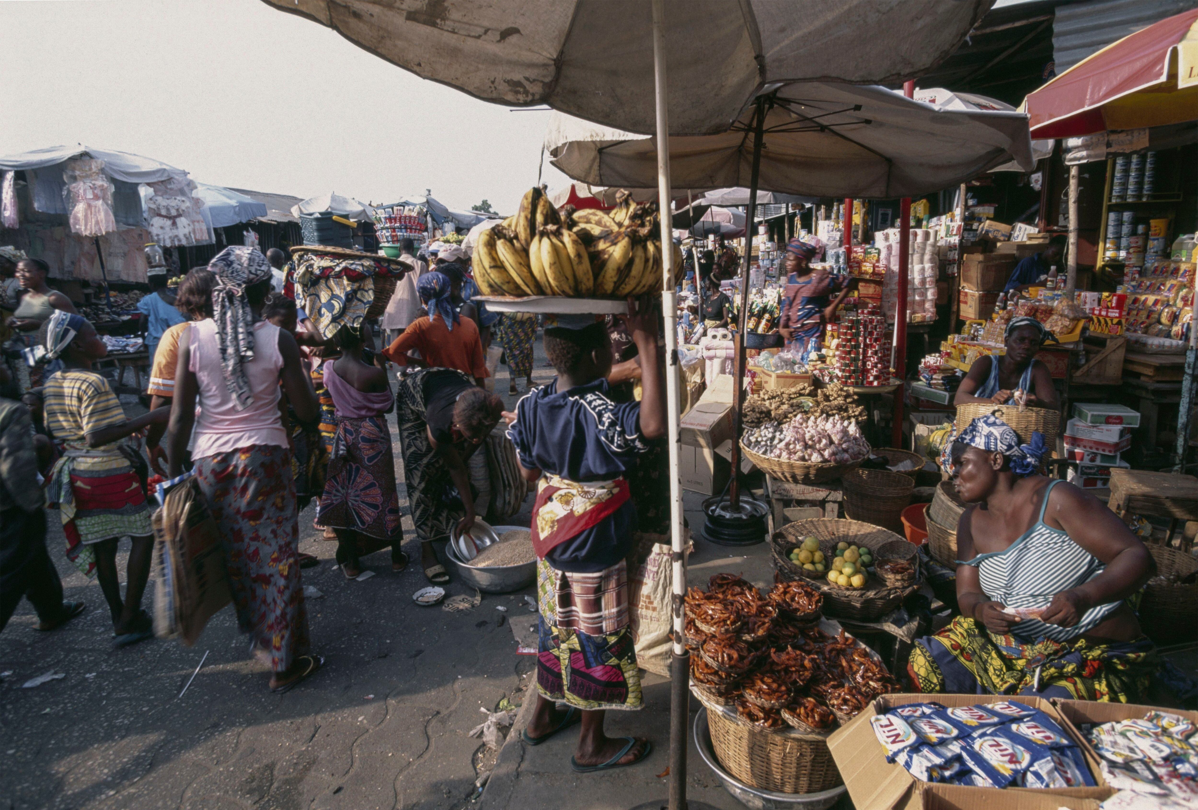 Mercado de Dantokpa en Cotonou, Benin.