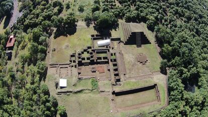 Sitio arqueológico de Tingambato, Michoacán.