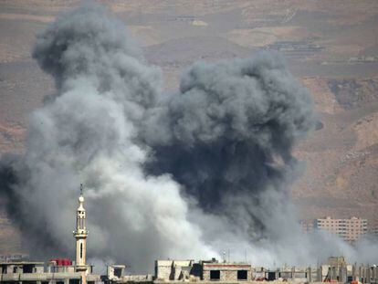 Ataque del Ej&eacute;rcito sirio en Guta Oriental este domingo.