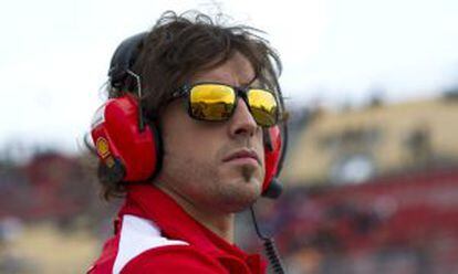 Fernando Alonso, en la jornada de entrenamientos en Montmeló.