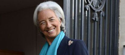 La directora del FMI, Christine Lagarde, antes de declarar.