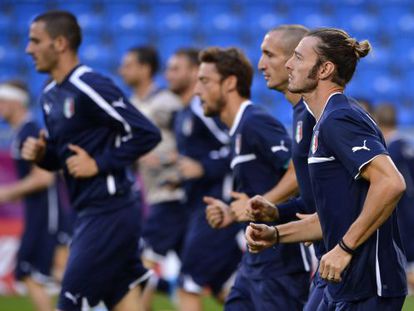 Entrenamiento de la selecci&oacute;n italiana.