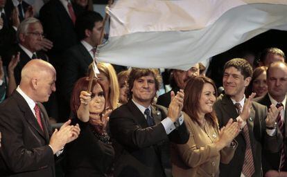 Cristina Fern&aacute;ndez, en el Bicentenario de la bandera argentina, en Rosario.