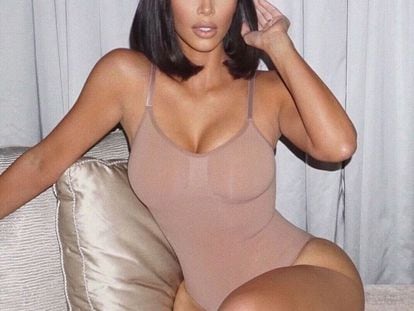 Kim Kardashian con el Body sculpting de Skims.