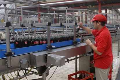 Planta embotelladora de Coca-Cola en Fuenlabrada (Madrid).