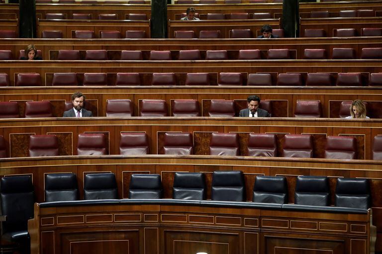 El Congreso casi vacío durante el pleno de este miércoles.