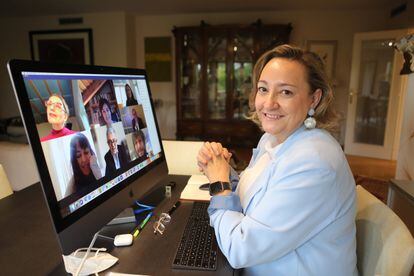 Ángela Nieto preside la reunión virtual del jurado de los Premios Ortega y Gasset de Periodismo. 