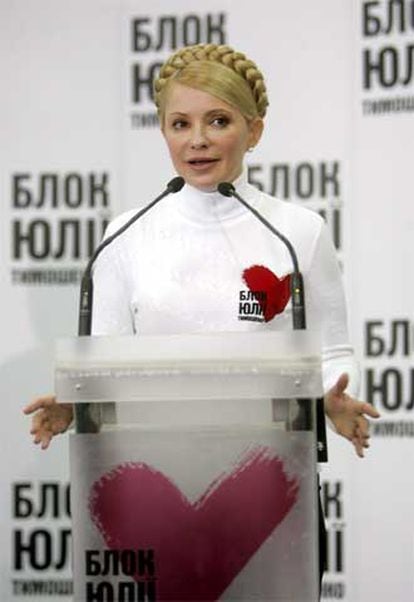 Yulia Timoshenko, ayer durante una rueda de prensa en Kiev.