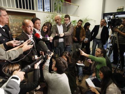 El vicealcalde, Miguel Ángel Villanueva, comparece hoy ante los medios para explicar la tragedia del Madrid Arena.