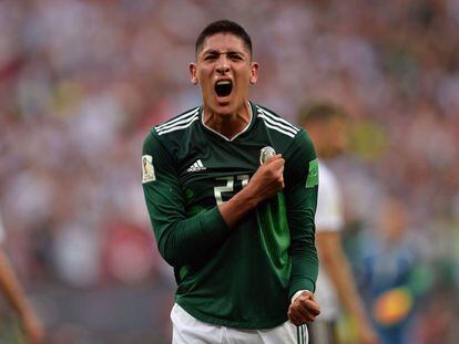 Edson Alvarez celebra la victoria ante Alemania el pasado domingo.