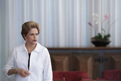 Dilma Rousseff, en el palacio Alvorada.