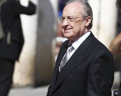 Florentino Pérez, presidente del Madrid, y testigo de la boda.