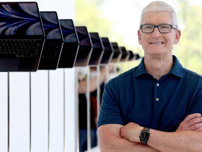 Tim Cook, CEO de Apple, en un evento en Cupertino en junio. 