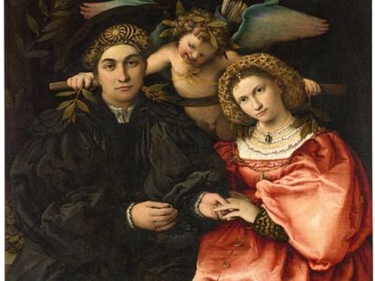 ‘Micer Marsilio Cassotti y su esposa Faustina’, de Lorenzo Lotto (1523).