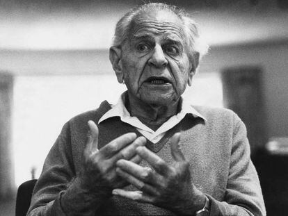 Karl Popper, en 1987.