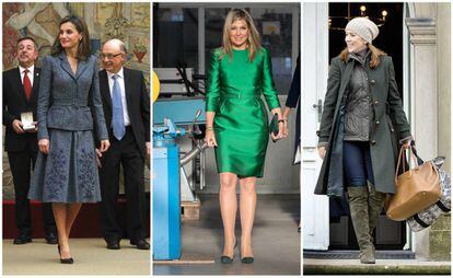 De izquierda a derecha: la reina Letizia, Máxima de Holanda y Mary de Dinamarca.