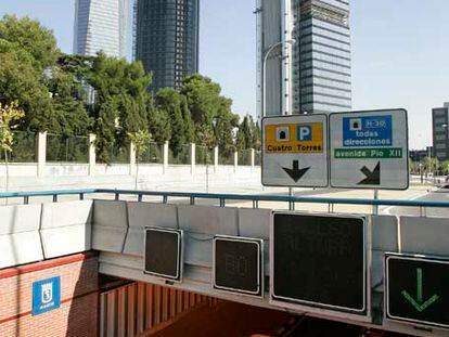 El nuevo túnel que discurre bajo las torres de la Castellana.