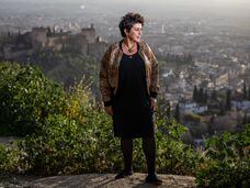 Amparo Sanchez, en el mirador de San Miguel de Granada. 