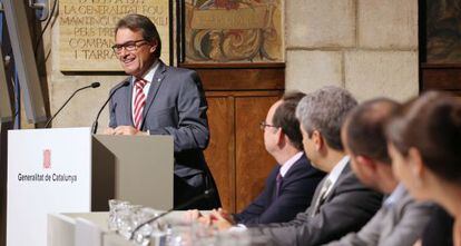 Artur Mas en la presentaci&oacute;n del Consejo asesor para la reforma horaria.