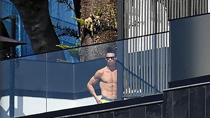 Cristiano Ronaldo en su casa de Funchal, en Madeira, en 2020.
