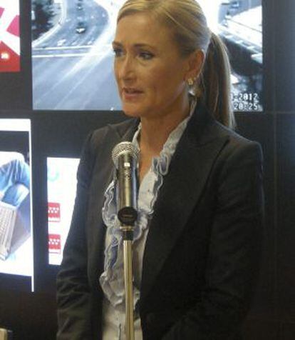 La delegada Cristina Cifuentes, durante la rueda de prensa.