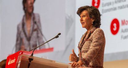 La presidenta del Banco Santander, Ana Bot&iacute;n