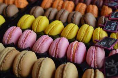 Una selección de 'macarons' en la 'chocolaterie' David Lambert.