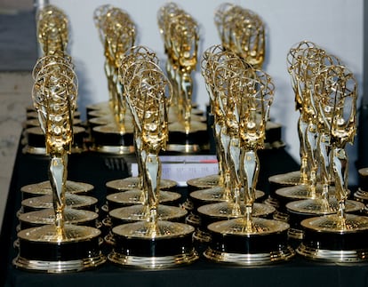 Estatuillas de los galardones creativos de los Emmy, en una edición pasada.