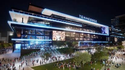 Imagen del futuro estadio de los Tennessee Titans, en Nashville.