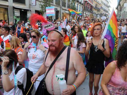 Participantes en el Orgullo Crítico en Madrid, este viernes.