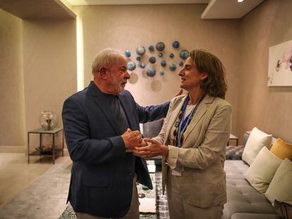 Teresa Ribera se reunió el martes con el presidente electo de Brasil, Lula da Silva, en la cumbre de Sharm el Sheij.