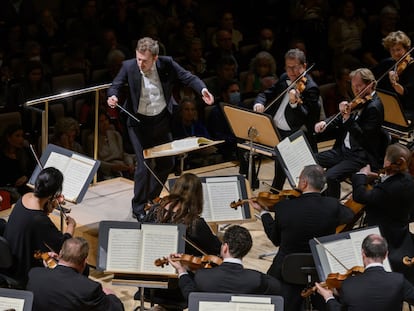 Daniel Harding dirige a la Concertgebouw, en el concierto del miércoles en Madrid.