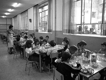 Comedor en un colegio de Madrid.
