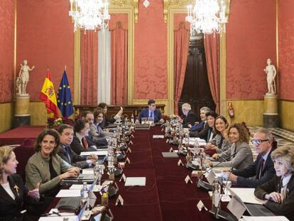 La reunió del Consell de Ministres a Barcelona, aquest divendres.