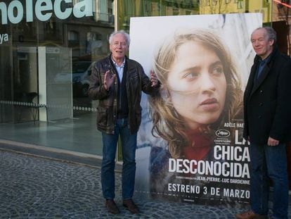 Els cineastes Luc i Jean-Pierre Dardenne a la Filmoteca de Catalunya.