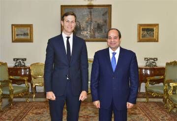 Jared Kushner y Abdelfatá al Sisi, este miércoles en El Cairo.