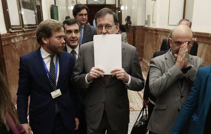 Mariano Rajoy, el día antes de la moción de censura.