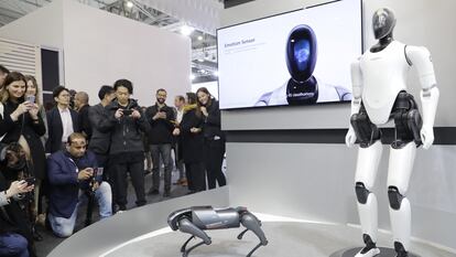 El robot humanoide de Xiaomi en el Mobile Word Congress 2023 en Barcelona.